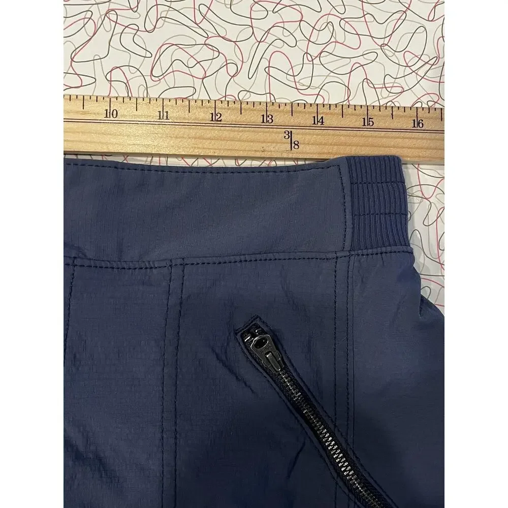 Nike Pants Womens Small Navy‎ Blue White Dri-FIT Tapered Track Athletic Gym